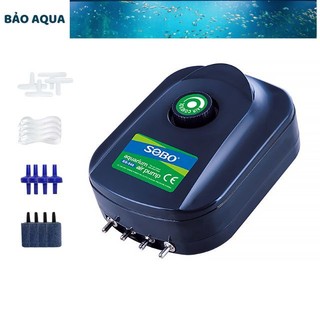 Máy Sủi Khí Oxy 4 Vòi Sobo VS988 4m Dây 4 Đá Sủi - Máy Sủi Khí Oxi Cho Hồ Cá Bể Cá Cao Cấp - Giao nhanh 2h 