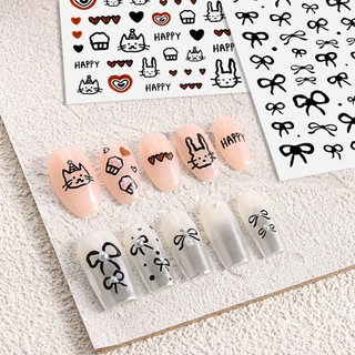 Sticker nail 3d hình dán sticker trang trí nail móng tay móng chân