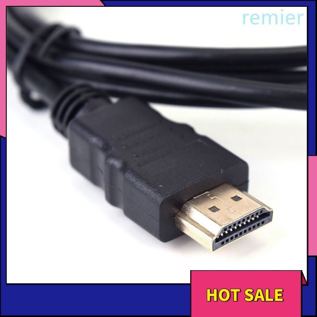 Re 1.8m hdmi to vga cable hd 1080p hdmi male to vga male video converter adapter for pc laptop