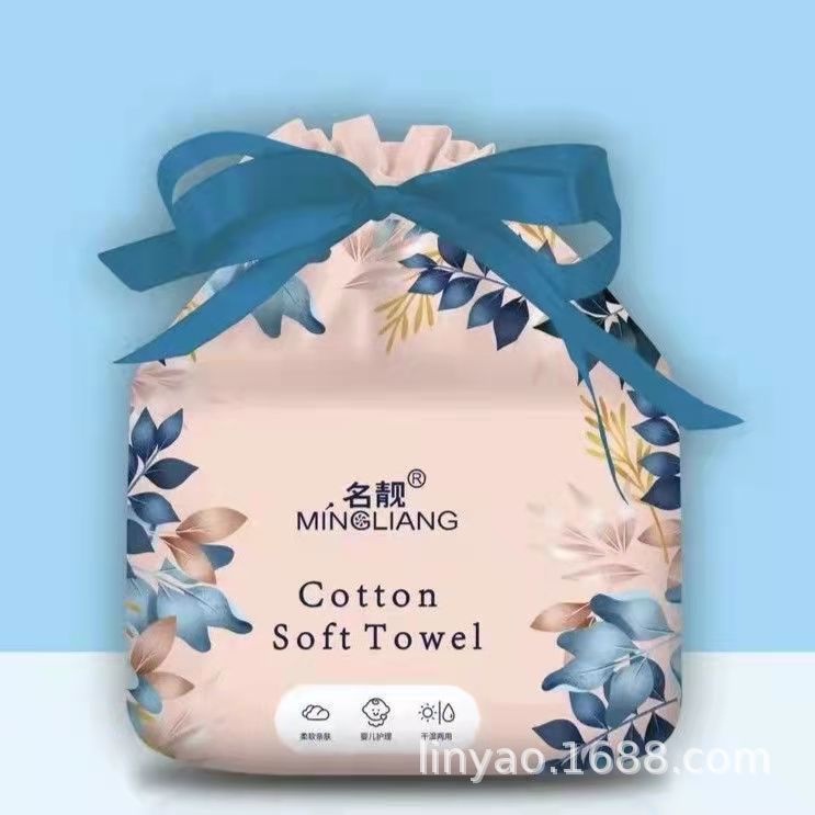 Khăn Giấy Khô Cotton 100% Sợi Bông Tự Nhiên Gói 100 Khăn