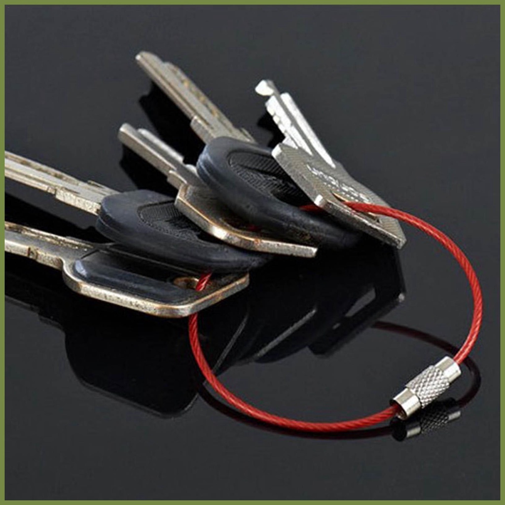 Nhẫn chìa khóa đầy màu sắc móc khóa bằng thép không gỉ dụng cụ ngoài trời dây chìa khóa nhẫn cho cắm trại ngoài trời kouvn