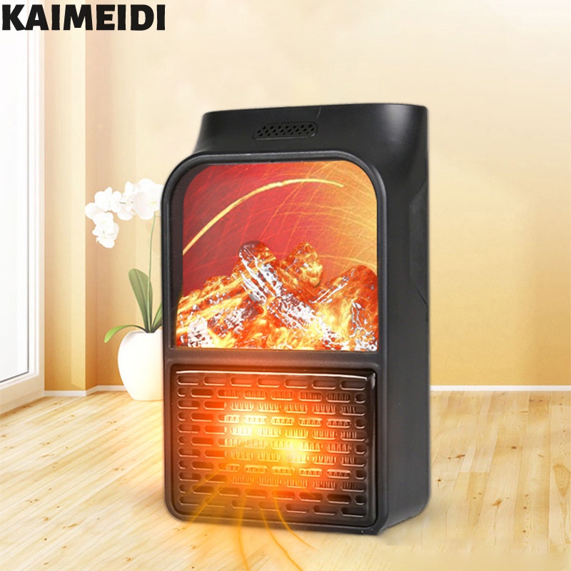 Kaimeidi flame heater gia đình mini small heater điều khiển từ xa văn phòng ký túc xá máy sưởi điện đa chức năng