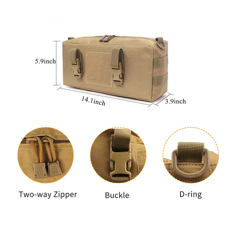 Luc 1000d ba lô du lịch cắm trại túi đất vai molle phụ kiện túi y tế thể thao ngoài trời câu cá đi bộ đường dài dung tích lớn túi đeo vai túi phụ kiện edc