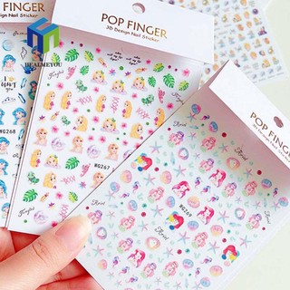 Nhãn dán HEALMEYOU kiểu công chúa Elsa Sophia Frozen trang trí móng tay thời trang