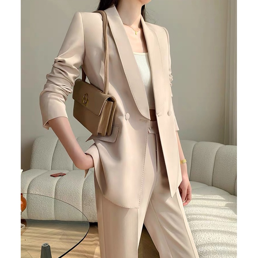 Set Áo Khoác Vest + Quần Dài Thời Trang Xuân Thu Cao Cấp