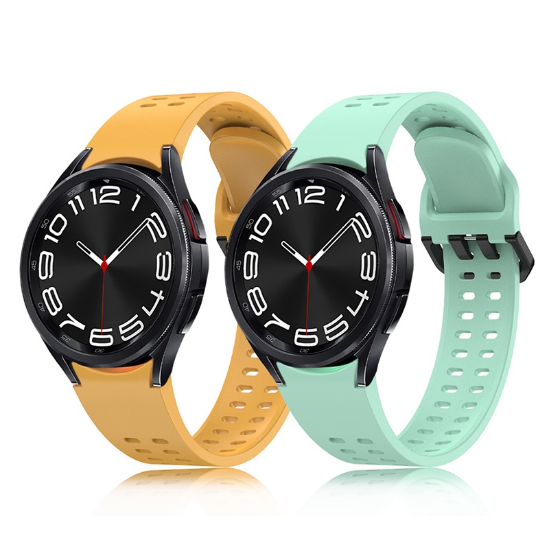 Dây Đeo Silicon Thoáng Khí 20mm 45mm 40 / 44mm Cho Đồng Hồ Thông Minh samsung galaxy watch 6 classic 43 / 47mm 40 / 44mm