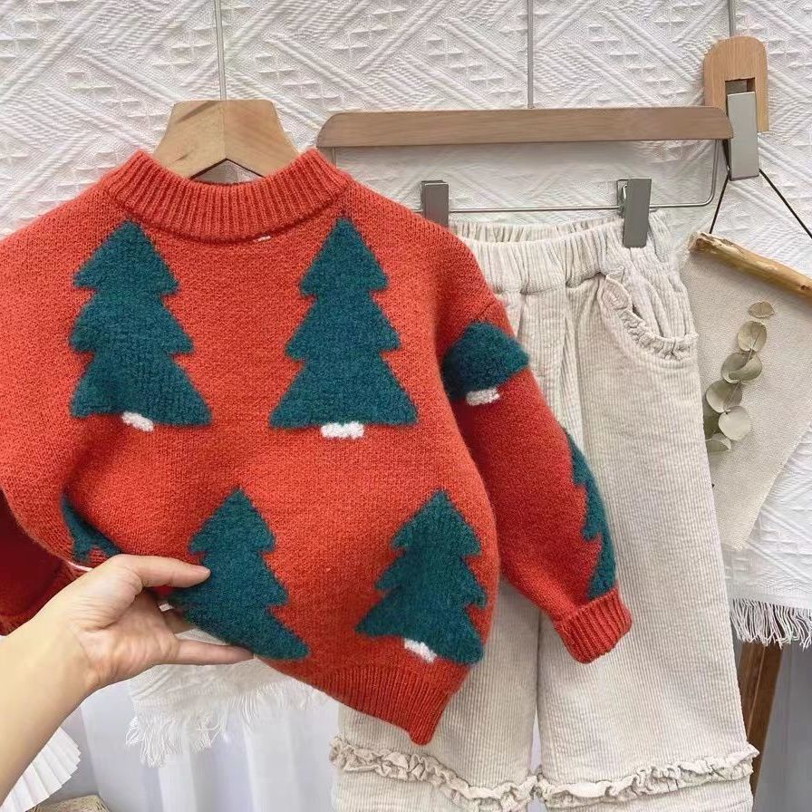 Áo Sweater Phong Cách Giáng Sinh Thời Trang Thu Đông Cho Bé
