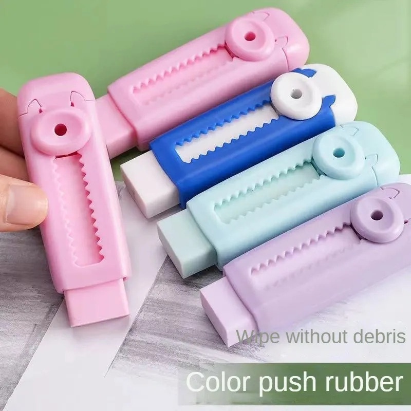 Học sinh viết mà không xóa dấu vết / tẩy đẩy-kéo sáng tạo / tẩy lõi có thể thay thế kẹo màu / lau tranh trẻ em văn phòng phẩm / tẩy bút chì có thể mở rộng