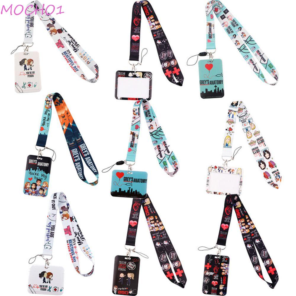 Mocho1 chủ thẻ id bác sĩ y tá tv show grey's anatomy mặt dây chuyền móc khóa dây đeo cổ người giữ huy hiệu