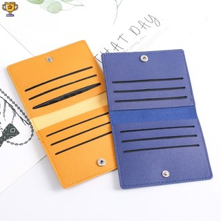 Đàn ông phụ nữ da pu chủ thẻ id màu rắn mỏng ngân hàng doanh nghiệp hộp thẻ tín dụng nhiều khe hộp đựng thẻ mỏng ví tổ chức cepvn