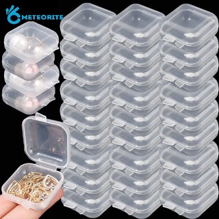 1-10 cái / lốc hộp lưu trữ hình vuông nhỏ / bìa nhựa trong suốt hộp nhỏ / thuốc trang sức hộp đựng bao bì chống bụi