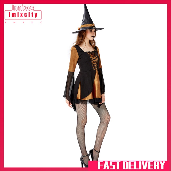 Imixcity 1 100% polyester masquerade show cosplay ladies vampire witch costume