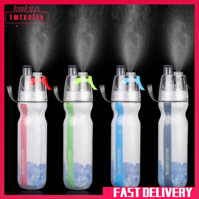 Bình nước xịt đi xe đạp imixcity dành cho thể thao ngoài trời pe double keep cool water bottle