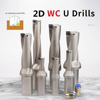  1 Máy Tính 2D WC Series Mũi Khoan Kim Loại Mũi Khoan Inser Khoan 14mm-25mm Độ Sâu Có Thể Lập Chỉ Mục Máy Khoan U Máy Tiện CNC 