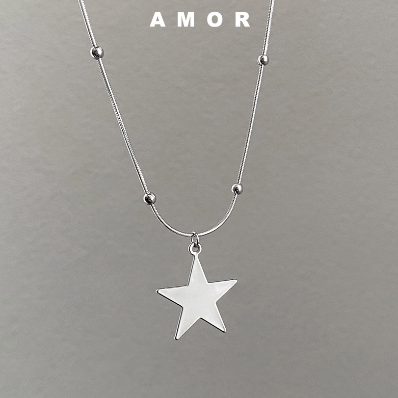 Y2k Vòng Cổ choker Hình Ngôi Sao Xương Rắn Không Phai Màu Đơn Giản Cho Nữ