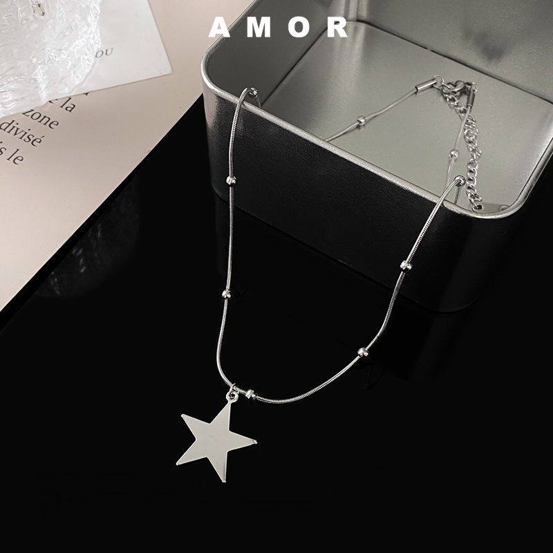 Y2k Vòng Cổ choker Hình Ngôi Sao Xương Rắn Không Phai Màu Đơn Giản Cho Nữ