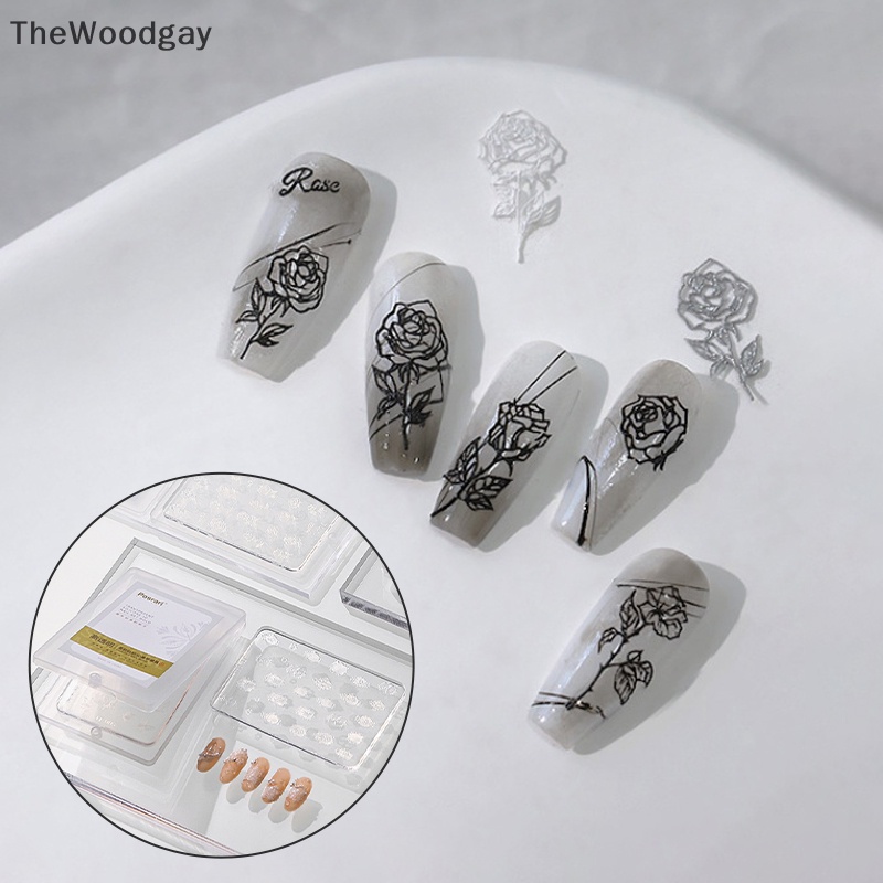 Thewoodgay 1pc relief sweater snowflake 3d acrylic khuôn ảnh khung ảnh silicone nail art nails diy nail art templates nails mold en