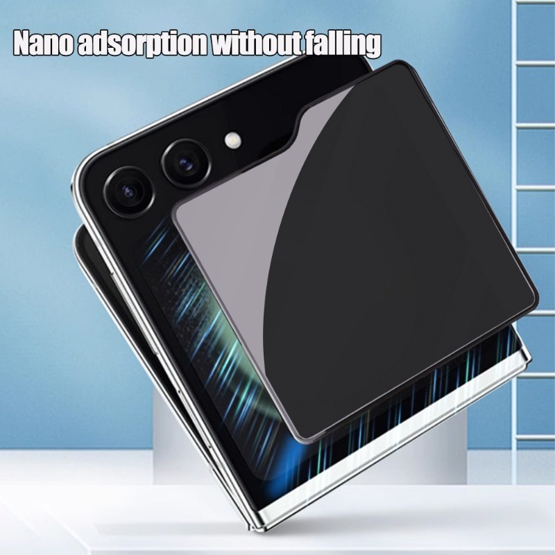 Đối với samsung z flip 5 5g cao cấp kính cường lực siêu mỏng chống nhìn trộm màn hình bên ngoài phim bảo vệ cứng cáp bền bảo vệ màn hình mặt sau