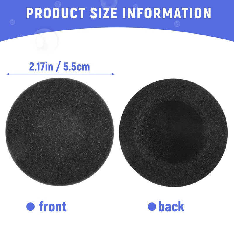 4 Cặp Đệm Tai Nghe 55mm Thay Thế Đen