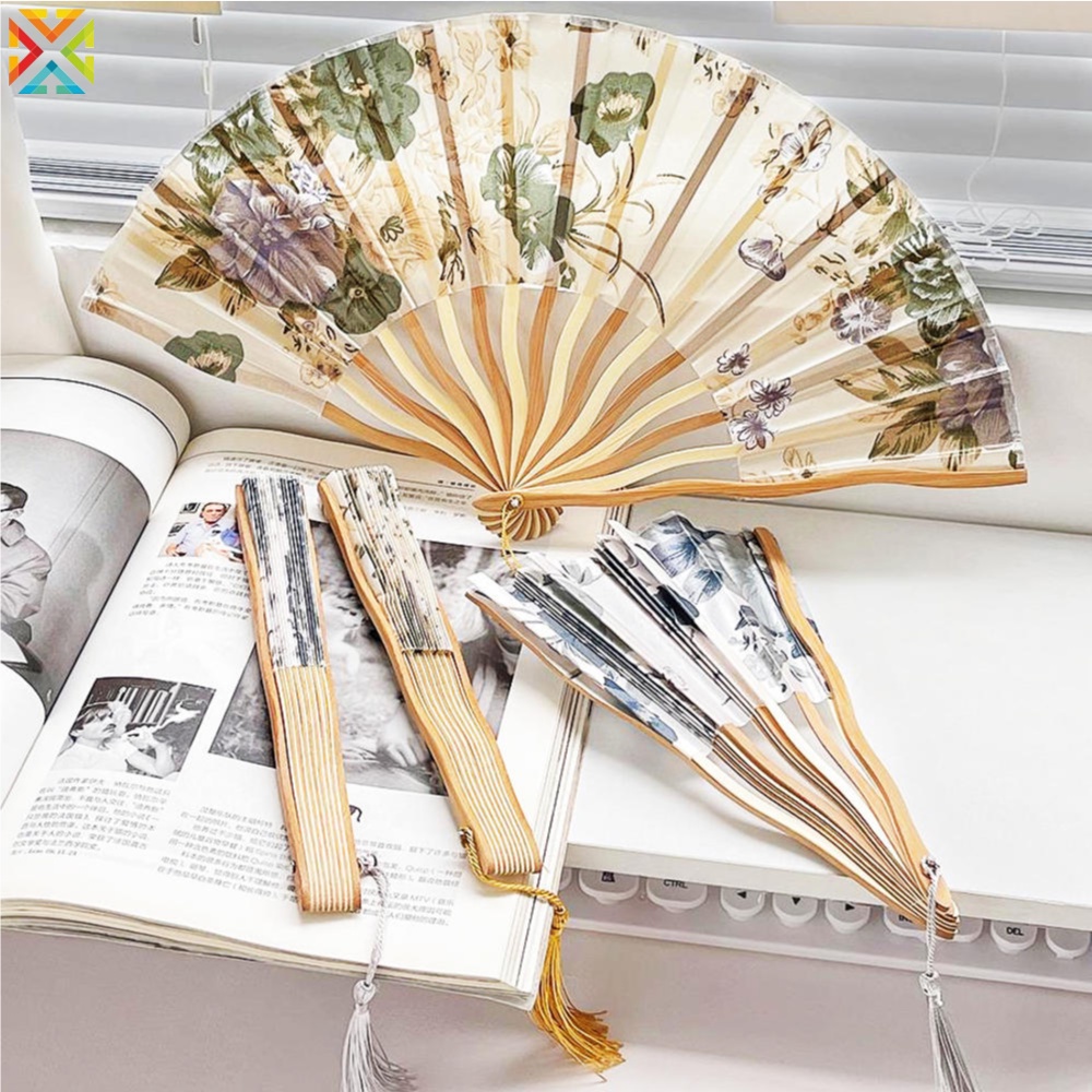 Quạt gấp cổ chinoiserie sườn xám phong cách trung quốc mới mang quạt gấp nhỏ cùng bạn trong mùa hè học sinh và trẻ em khiêu vũ
