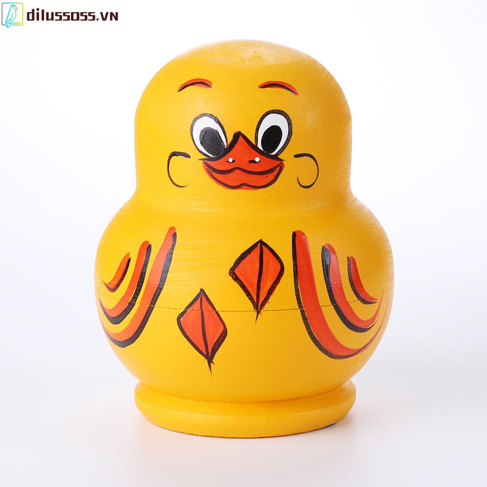 10 lớp đồ chơi vịt vàng matryoshka nga làm tổ búp bê babushka