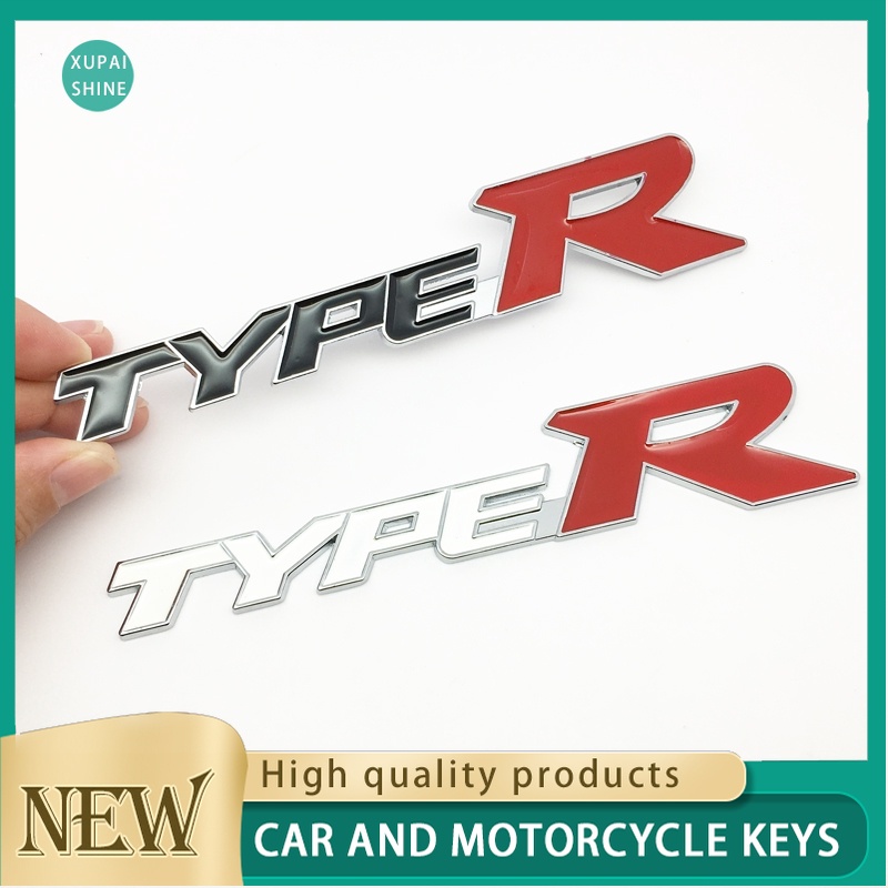 Xps 3d car styling sticker metal typer logo biểu tượng huy hiệu cửa sau cho honda civic type r cho civic xr-v hr-v phụ kiện accord