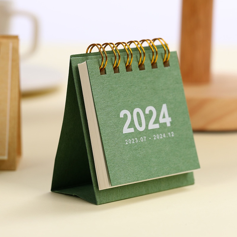 Lịch Năm 2024 mini Để Bàn Màu Sắc Tinh Khiết