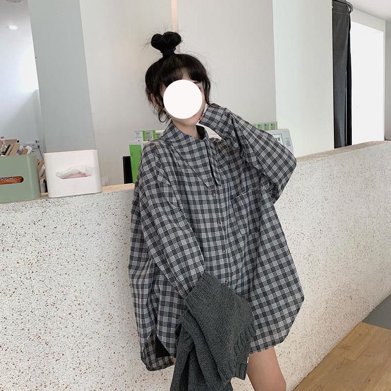 Set Áo Len Không Tay + Áo Sơ Mi Dài Tay Phong Cách Hàn Quốc Dành Cho Nữ