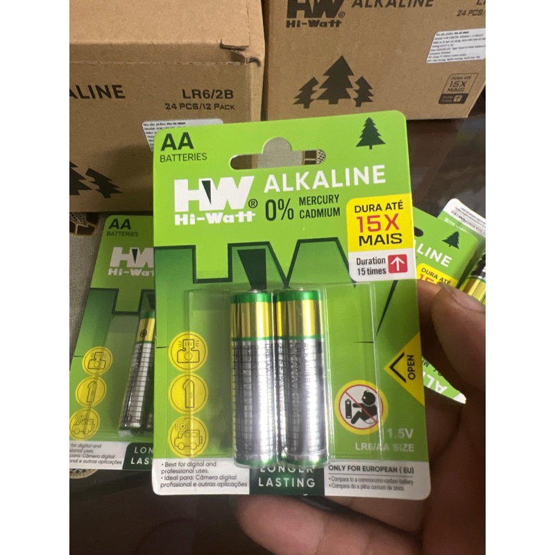 [CHÍNH HÃNG] Pin AA Alkaline , Alkaline  Hi-watt 1,5V Siêu Bền Bỉ, Pin Khô