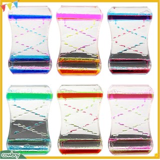 Liquid motion bubble drip oil hourglass timer clock kids toy home decor gift