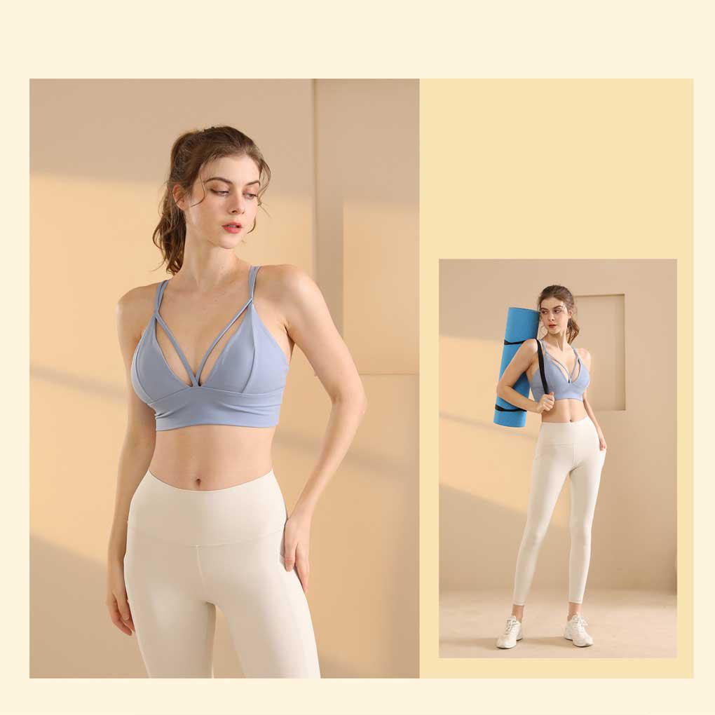 Áo Ngực Thể Thao Không Tay Màu Sắc Đơn Giản Có Thể Giặt Sạch Tiện Lợi