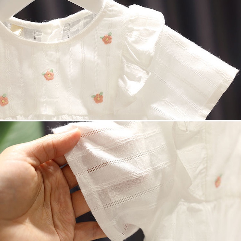 Bé Gái Váy công chúa mùa hè Hàn Quốc-Nhật Bản mới dễ dàng phù hợp với mẫu hoa nhỏ thời trang 0-6 Tuổi