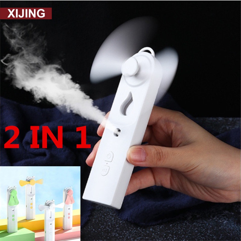 Quạt Phun Sương Nano 2 Trong 1 Sạc USB Cầm Tay Tiện Lợi