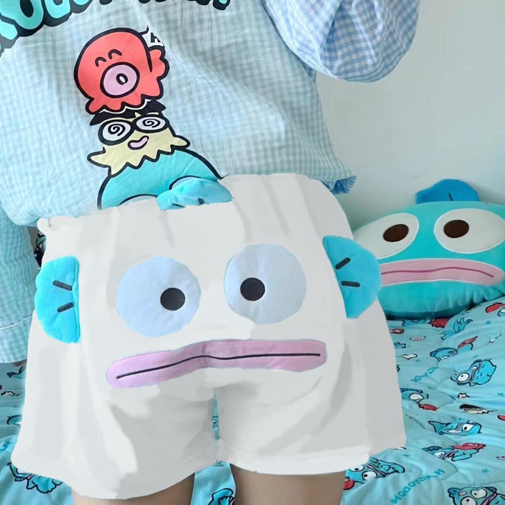 Quần Short Ngủ Dáng Rộng Thêu Hình Cá Dễ Thương Vui Nhộn Cho Nữ dreamdiary
