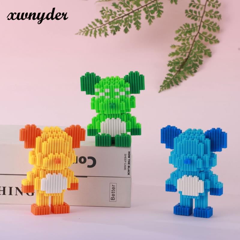 Đồ Chơi Khối Lắp Ráp Hình Gấu Hoạt Hình 3D Kích Thước Nhỏ Giáo Dục Cho Bé Trai Và Bé Gái