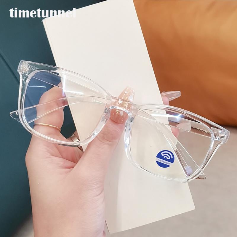 Mắt Kính Gọng Vuông Trong Suốt Chống Ánh Sáng Xanh Thời Trang Cho Nam Nữ timetunnel