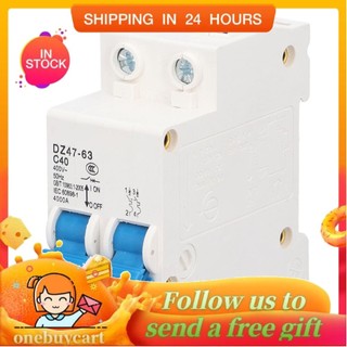 Onebuy 40A Circuit Breaker 220V 2P Miniature Isolation Function Multiple Protection Functions for Electricity Industry