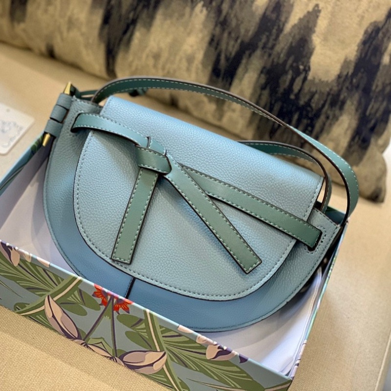 Túi Đeo Chéo Da Bò Thật Mini Hình Bán Nguyệt / Tam Giác Đính Nơ Thời Trang Phong Cách Mới 2022 Cho Nữ