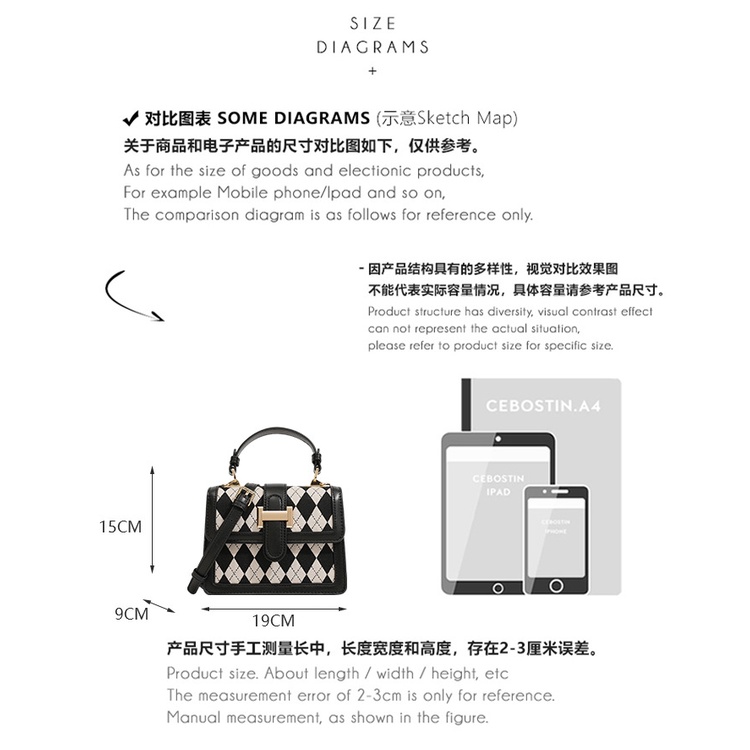 Túi Xách Đeo Vai Cỡ Lớn Kẻ Sọc Ca Rô Kiểu Retro Thời Trang Cao Cấp Dành Cho Nữ