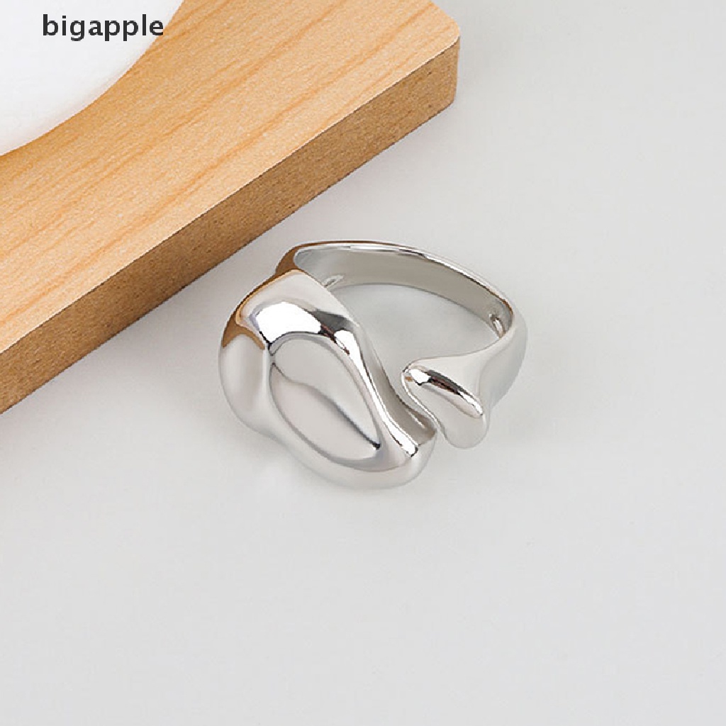 Bigapple Nhẫn Mở Rộng Kiểu Gợn Sóng Phong Cách Punk Cổ Điển Sáng Tạo Thời Trang Dành Cho Nữ Làm Quà Tặng