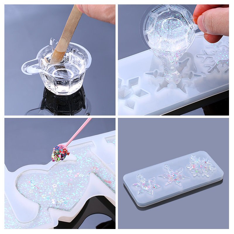 Khuôn Silicone Làm Trang Sức Hình Bông Tuyết