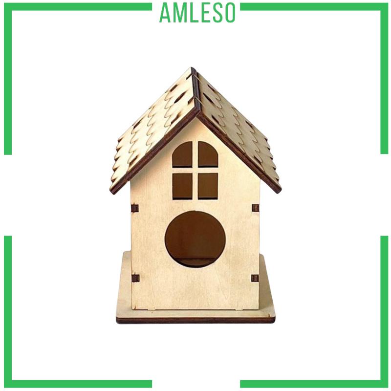 Lồng Chim Bằng Gỗ Chưa Hoàn Thành Dùng Trong Nhà Hoặc Ngoài Trời