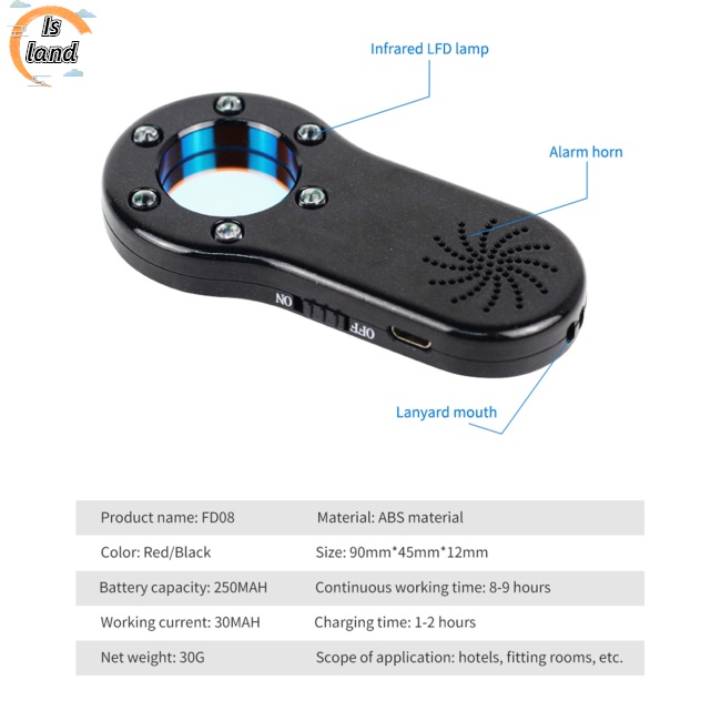 Máy Dò Hồng Ngoại Fd08 Chuyên Dụng Cho Cuộc Họp Kinh Doanh / Khách Sạn