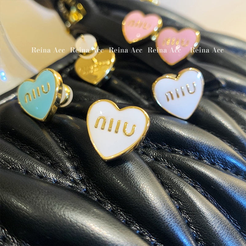 Khuyên Tai Nữ Hình Trái Tim Chữ M Thời Trang