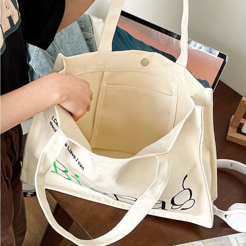 Túi Xách Canvas Tái Sử Dụng Nhiều Lần Cho Nữ