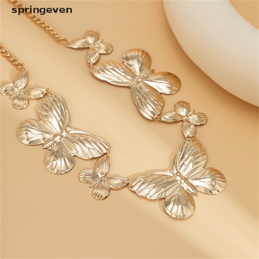 Dây Xích Đeo Hông Bằng Kim Loại Hình Bướm Lớn Phong Cách Punk Cá Tính Cho Nữ