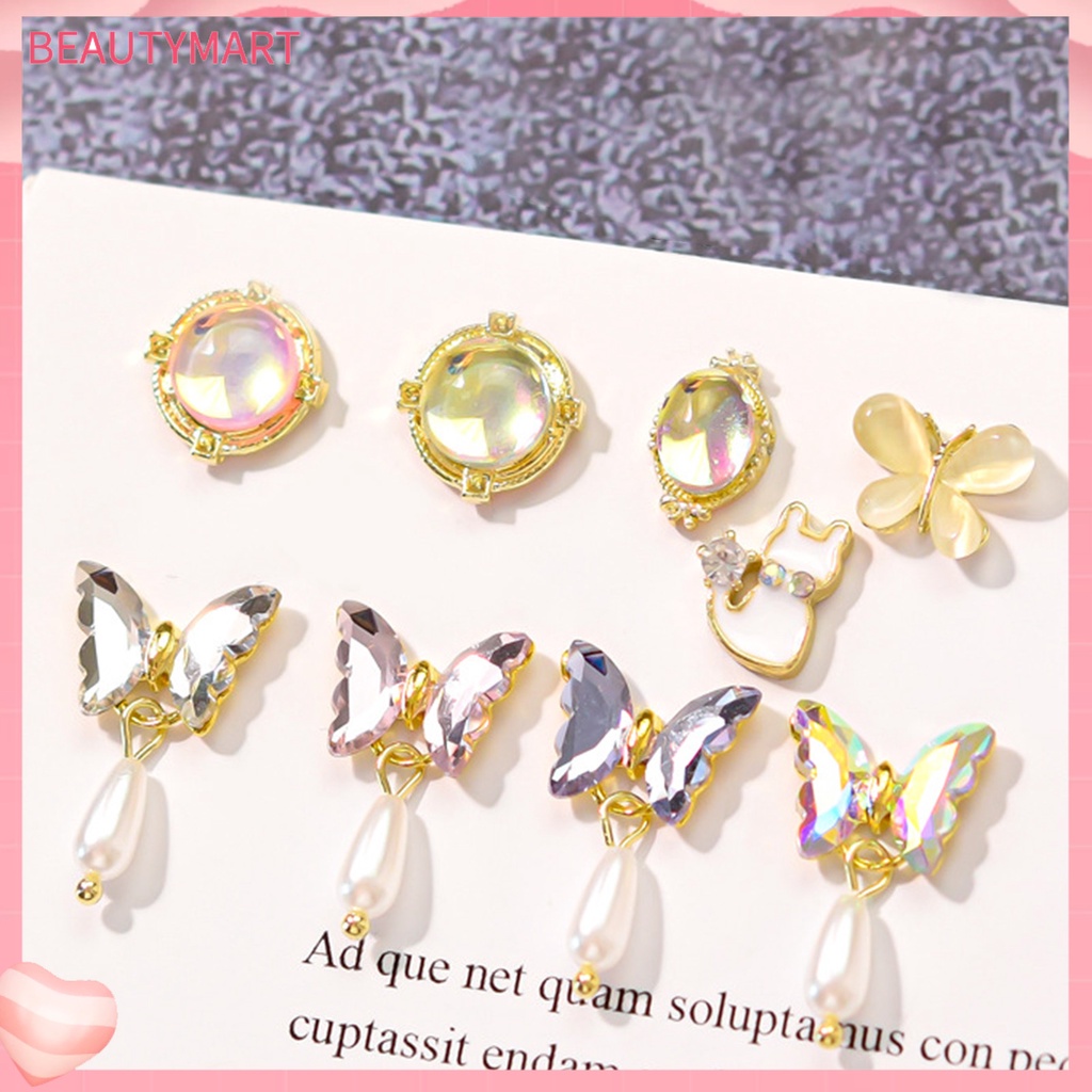 Phụ Kiện Đá Trang Trí Móng Tay Hình Bướm Siêu Nhẹ DIY