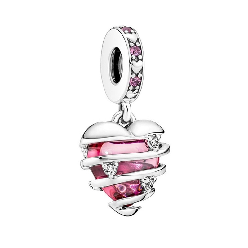 Mặt Dây Chuyền Mạ Bạc S925 Hình Cánh Hoa Hồng