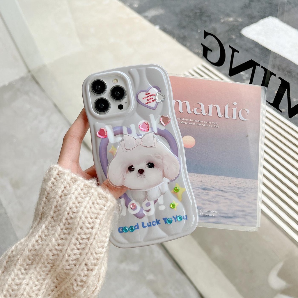 Ốp Điện Thoại TPU Dẻo Trong Suốt Họa Tiết Hoạt Hình Chú Chó Dễ Thương Chống Bụi Bẩn Cho iPhone 14 13Pro Max 12 11
