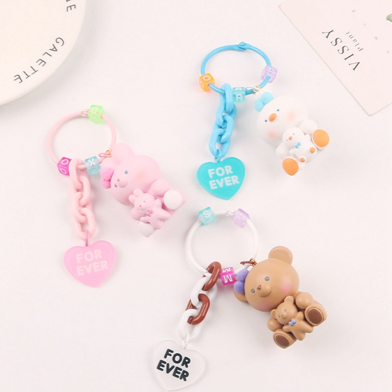 Ygt Móc Chìa Khóa Resin Hình Gấu Hoạt Hình Dễ Thương Tinh Tế Sáng Tạo Dành Cho Cặp Đôi